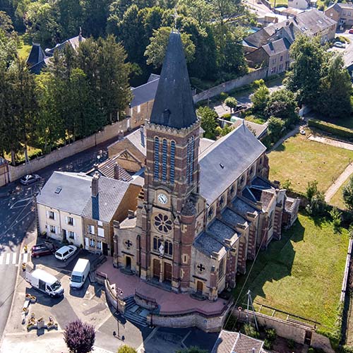 ville balan eglise mairie salle des fetes zone commerciale